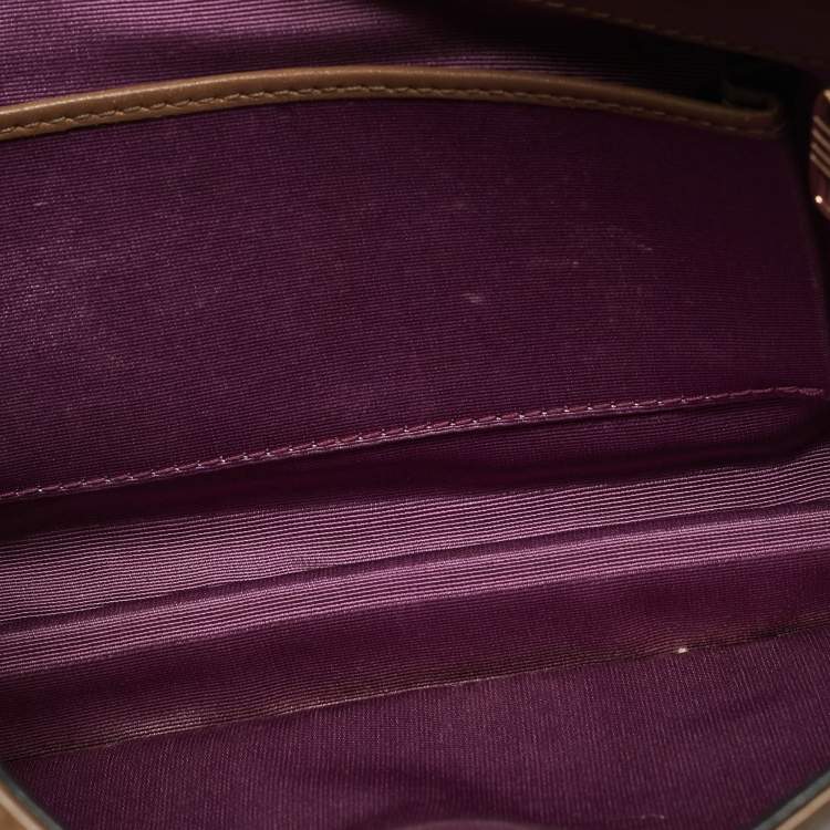 Pre Owned Bvlgari Black/Brown Leather Medium Serpenti Forever Shoulder Bag