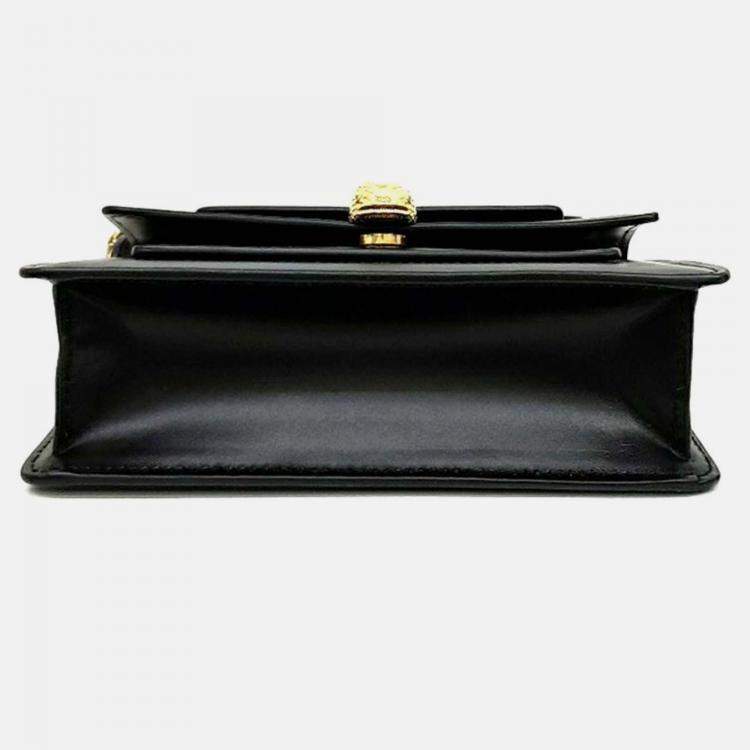 Pre Owned Bvlgari Black Leather X Alexander Wang Serpenti Tote and Shoulder Bag