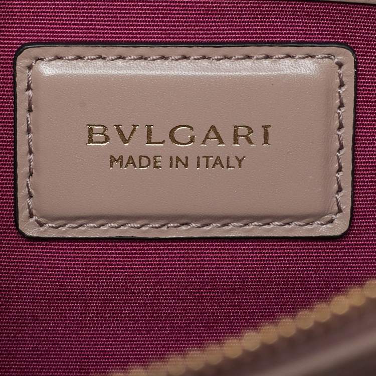 Pre Owned Bvlgari Old Rose Leather Medium Serpenti Forever Shoulder Bag