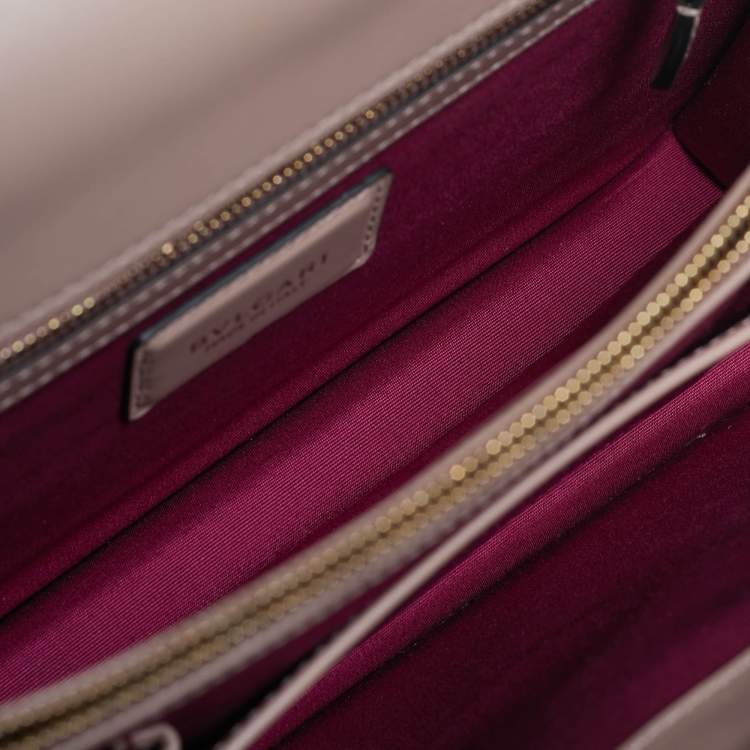 Pre Owned Bvlgari Old Rose Leather Medium Serpenti Forever Shoulder Bag
