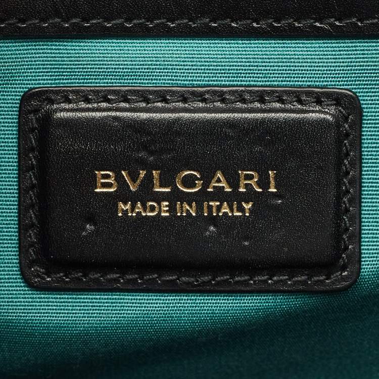 Pre Owned Bvlgari Black Leather Medium Serpenti Forever Shoulder Bag
