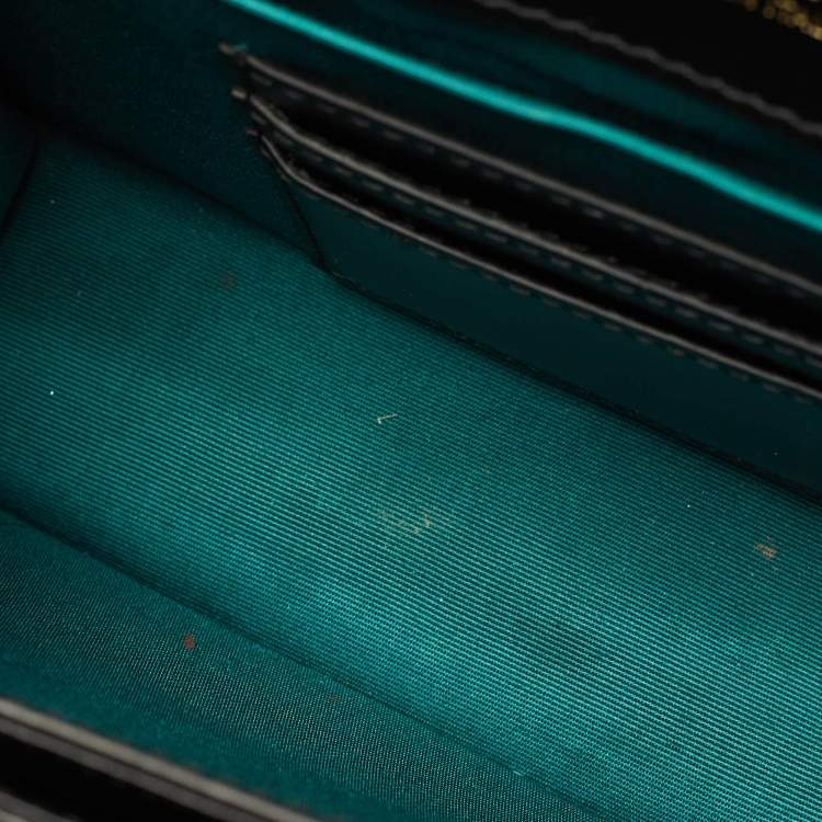 Pre Owned Bvlgari Black Leather Serpenti Forever East West Shoulder Bag