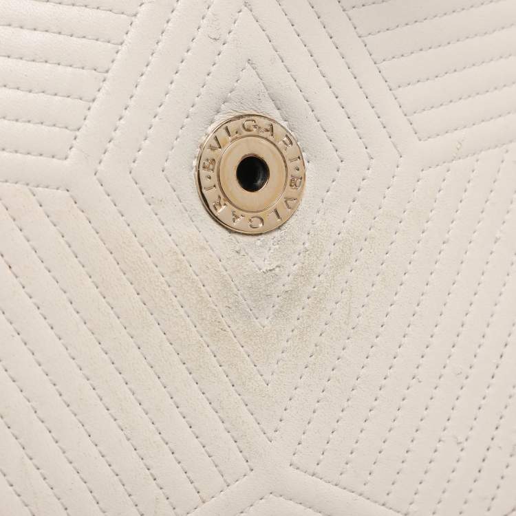 Pre Owned Bvlgari Tricolor Leather Serpenti Diamond Blast Shoulder Bag