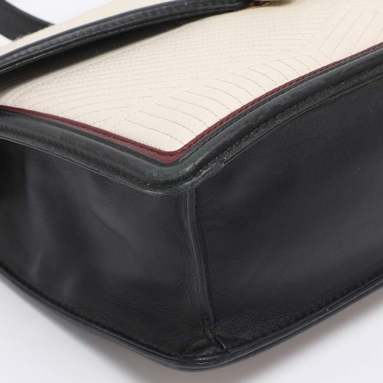 Pre Owned Bvlgari Tricolor Leather Serpenti Diamond Blast Shoulder Bag