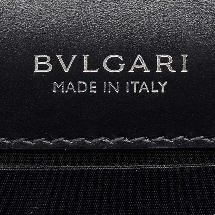 Pre Owned Bvlgari Blue Patent Leather Serpenti Forever Small Top Handle Bag