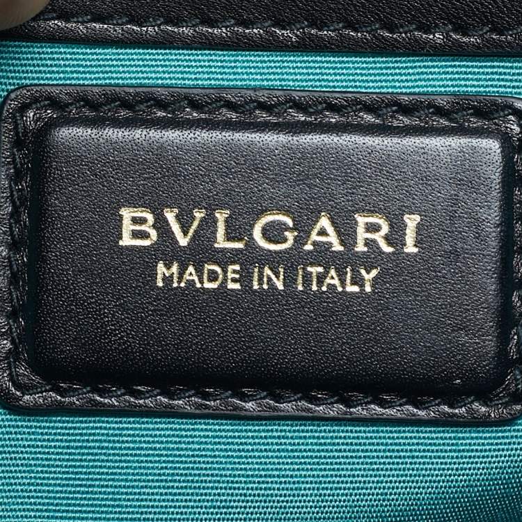 Pre Owned Bvlgari Black Leather Medium Serpenti Forever Shoulder Bag