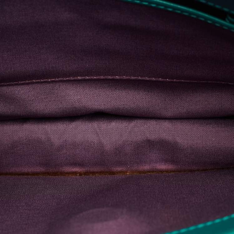 Pre Owned Bvlgari Green Leather Medium Serpenti Forever Shoulder Bag