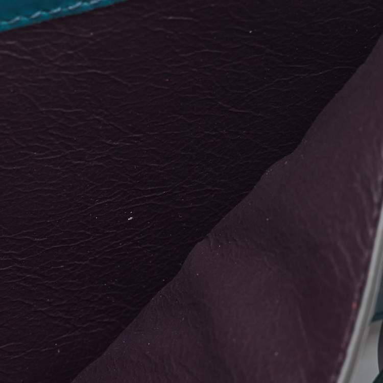 Pre Owned Bvlgari Navy Blue Leather Serpenti Forever Trifold Wallet