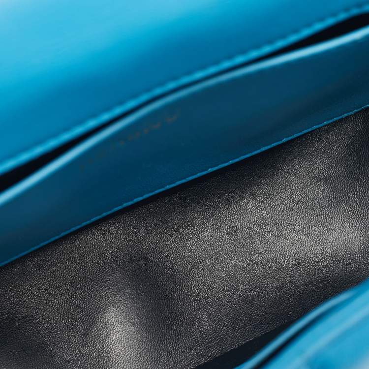 Pre Owned Bvlgari x Ambush Light Blue Leather Serpenti Convertible Belt Bag