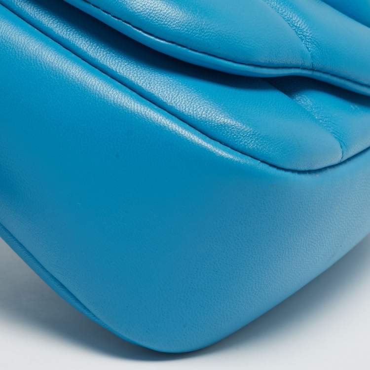 Pre Owned Bvlgari x Ambush Light Blue Leather Serpenti Convertible Belt Bag