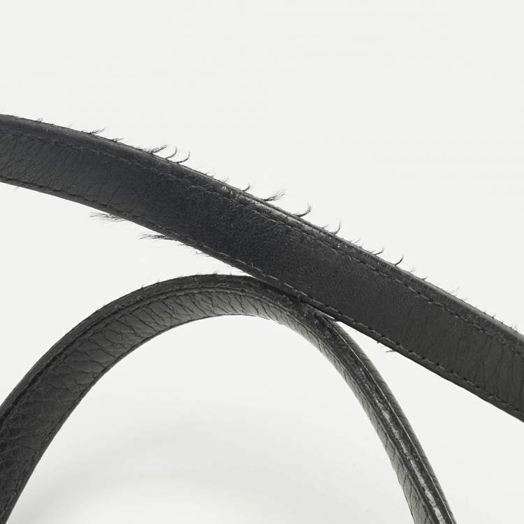 Pre Owned Bvlgari Black Leather Twist Tote