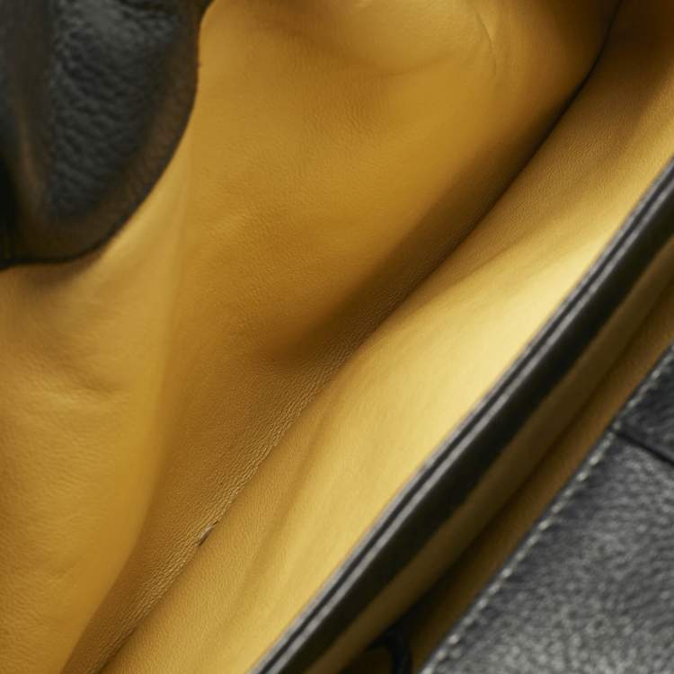 Pre Owned Bvlgari Black Leather Twist Tote