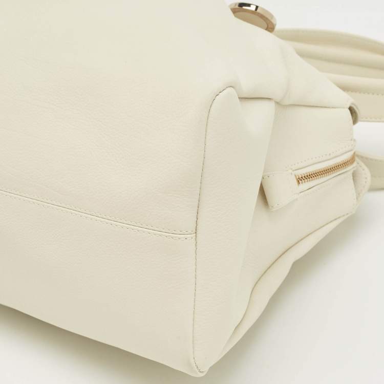 مملوكة مسبقًا حقيبة يد بلغاري جلد أسود تويست توت