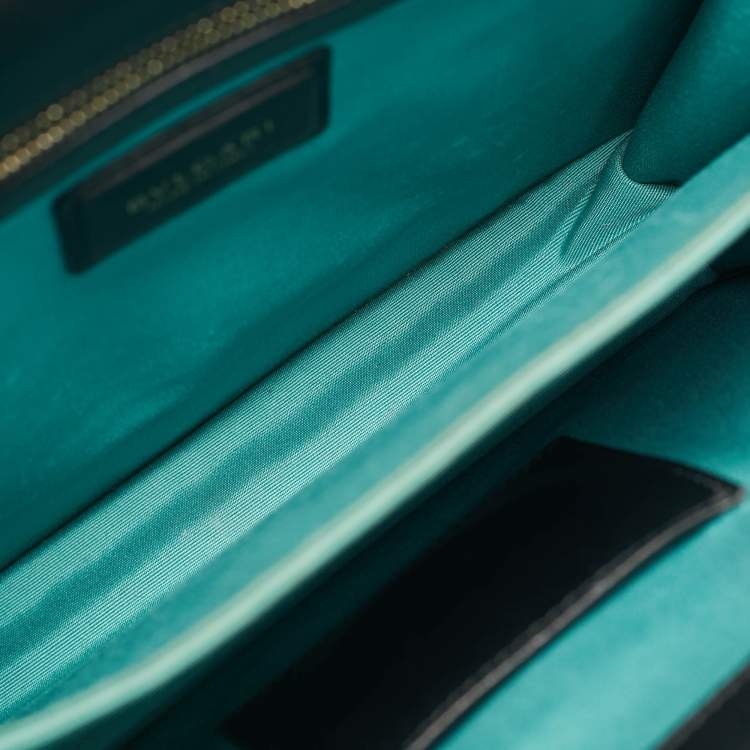 Pre Owned Bvlgari Black Leather Large Serpenti Forever Top Handle Bag