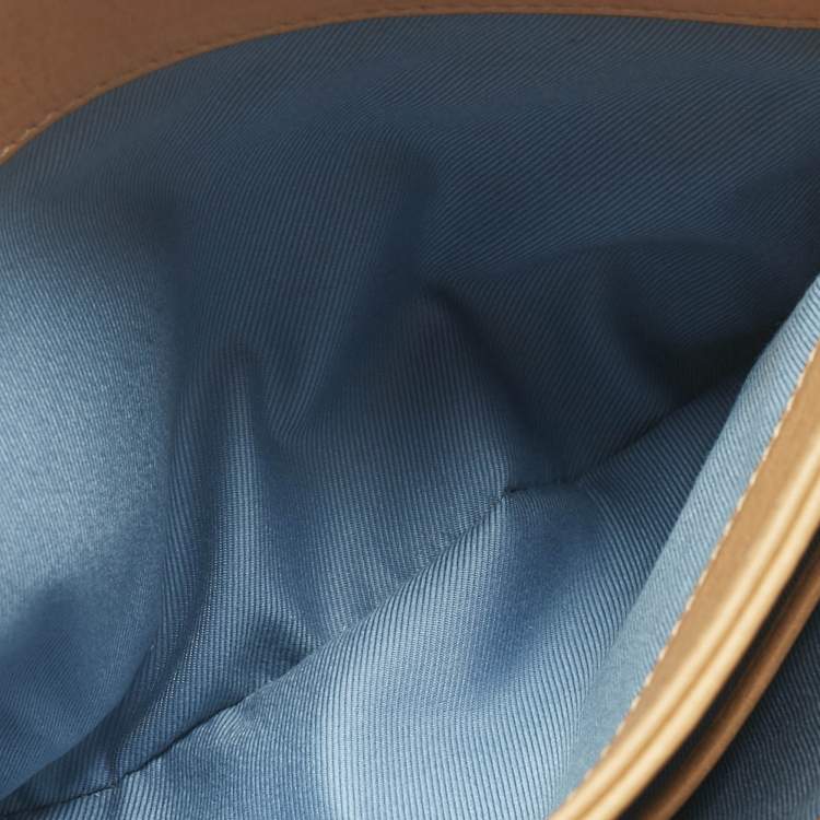 Pre Owned Bvlgari Tan Leather Monete Shoulder Bag