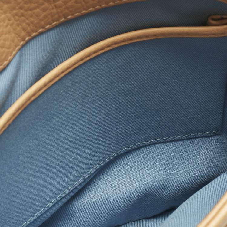 Pre Owned Bvlgari Tan Leather Monete Shoulder Bag