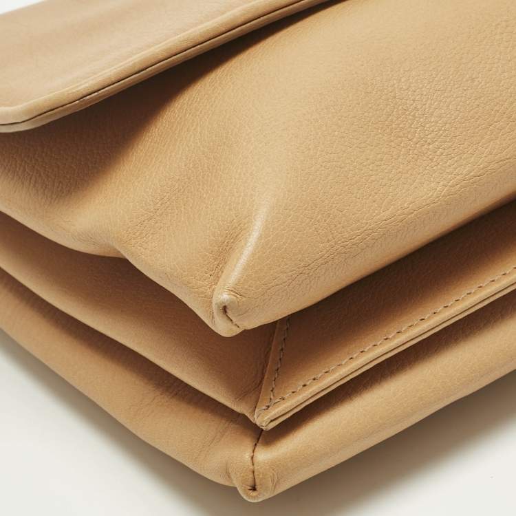 Pre Owned Bvlgari Tan Leather Monete Shoulder Bag