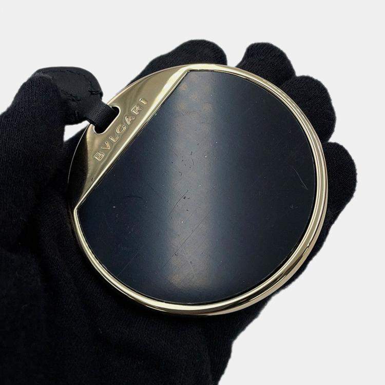 Pre Owned Bvlgari Serpenti Shoulder Bag Black/Gold Leather