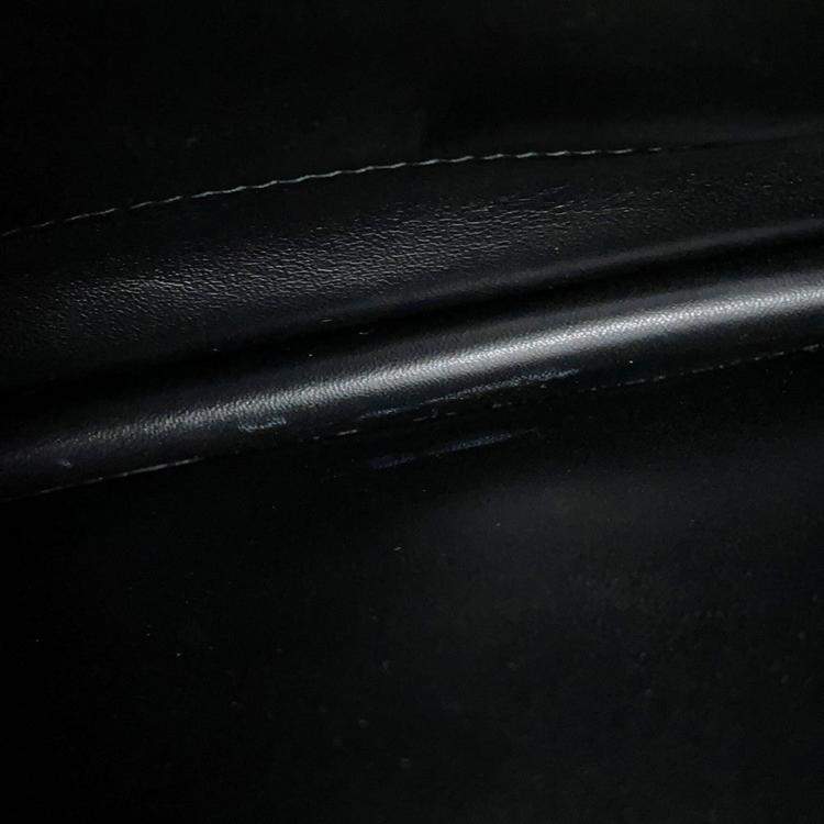 Pre Owned Bvlgari Serpenti Shoulder Bag Black/Gold Leather