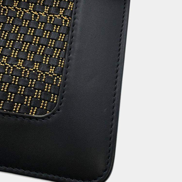 Pre Owned Bvlgari Serpenti Shoulder Bag Black/Gold Leather