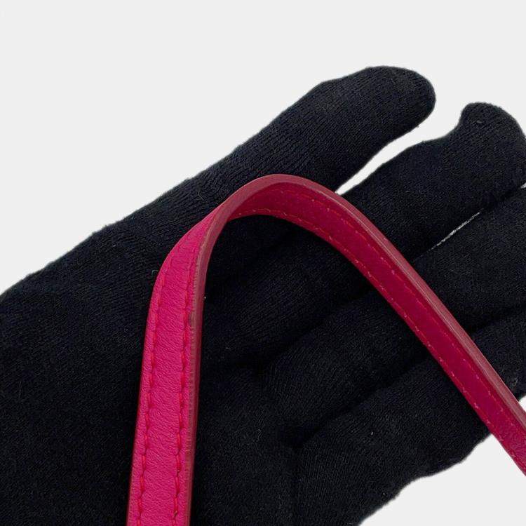 Pre Owned Bvlgari Serpenti Cabochon Shoulder Bag Pink Calf Leather Size Micro