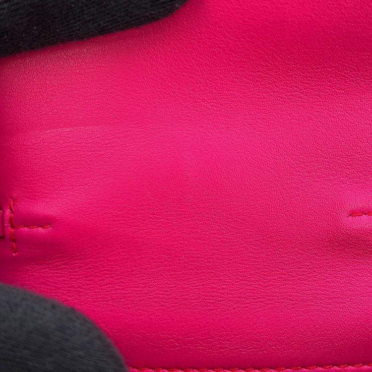 Pre Owned Bvlgari Serpenti Cabochon Shoulder Bag Pink Calf Leather Size Micro