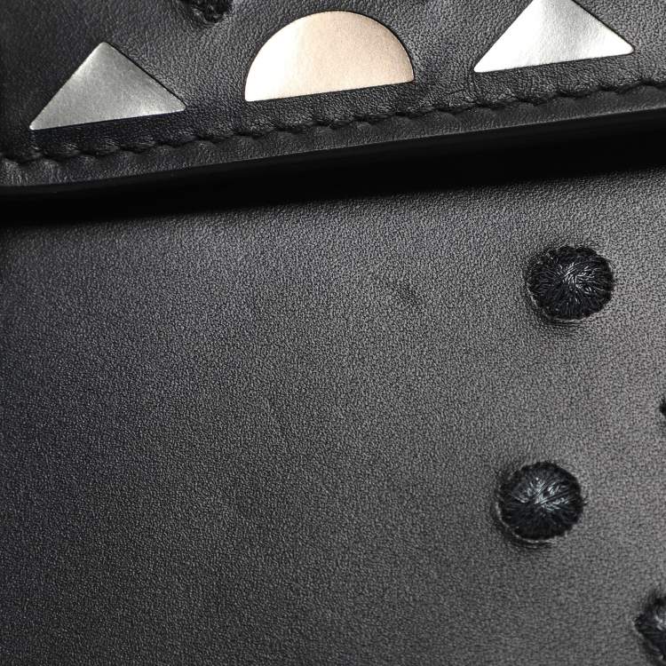 Pre Owned Bvlgari Serpenti Forever Black Embroidered Fabric and Leather Shoulder Bag