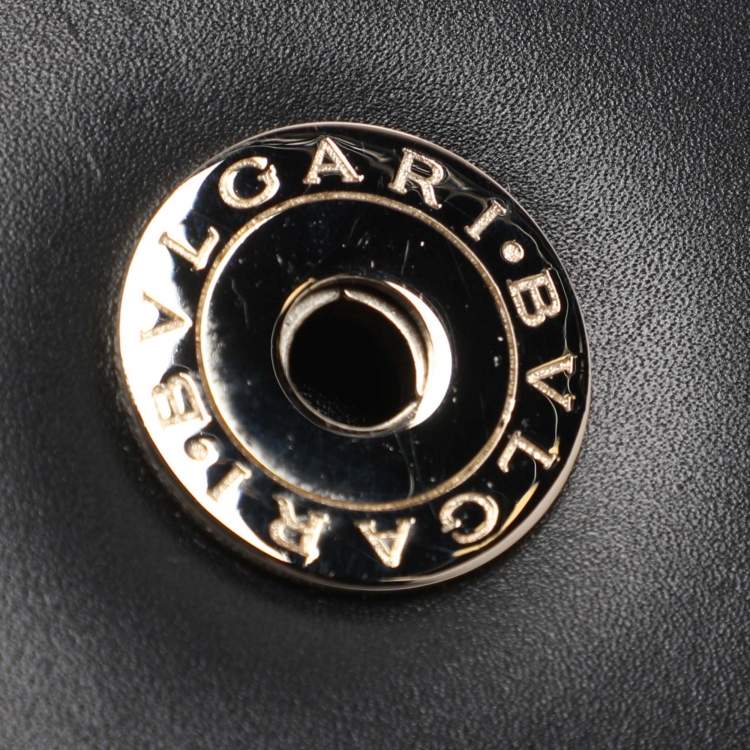 Pre Owned Bvlgari Serpenti Forever Black Embroidered Fabric and Leather Shoulder Bag