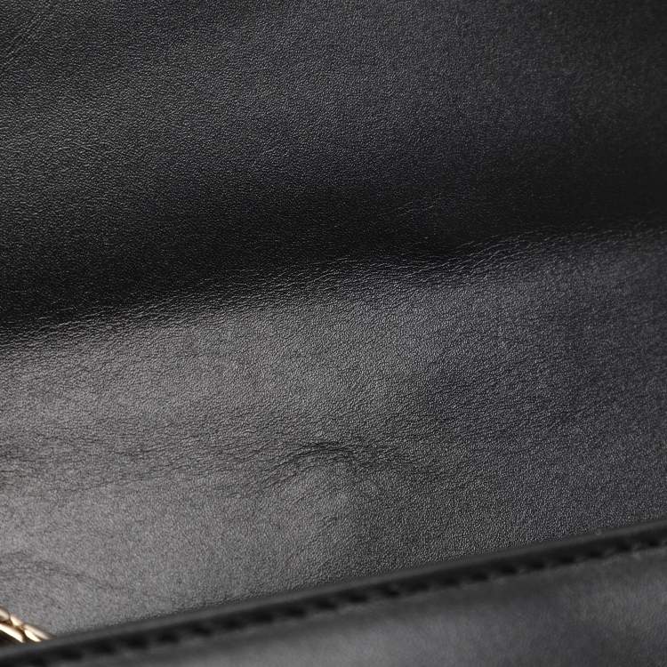 Pre Owned Bvlgari Serpenti Forever Black Embroidered Fabric and Leather Shoulder Bag