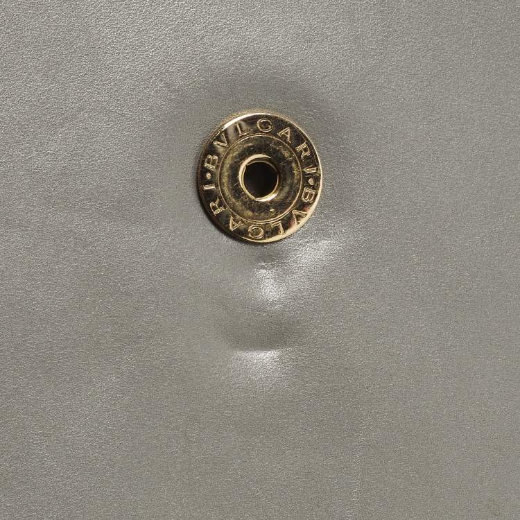 Pre Owned Bvlgari Serpenti Forever Medium Two Tone Grey Leather and Stingray Shoulder Bag