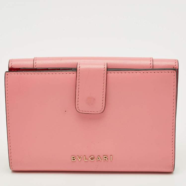 مملوكة مسبقًا Bvlgari Serpenti Forever Pink Leather French Wallet