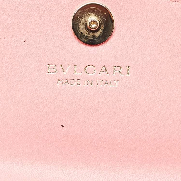 مملوكة مسبقًا Bvlgari Serpenti Forever Pink Leather French Wallet
