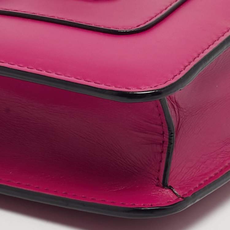 Pre Owned Bvlgari Serpenti Forever Small Pink Leather Shoulder Bag