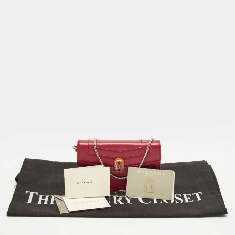 Pre Owned Bvlgari Serpenti Forever Mini Pink Leather Shoulder Bag