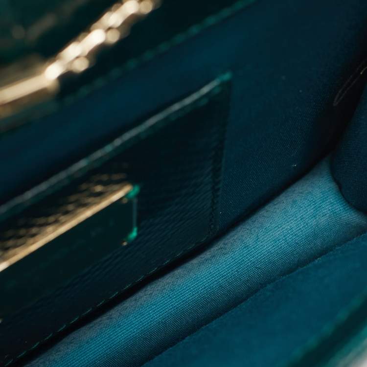 Pre Owned Bvlgari Serpenti Forever Small Karung Leather Crossbody Bag