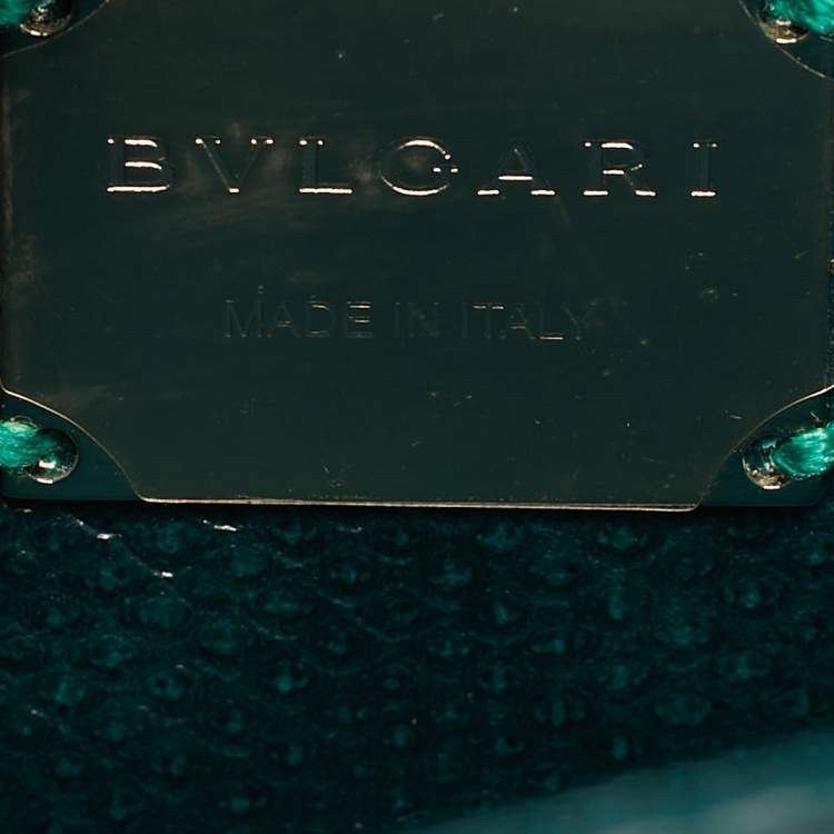 Pre Owned Bvlgari Serpenti Forever Small Karung Leather Crossbody Bag