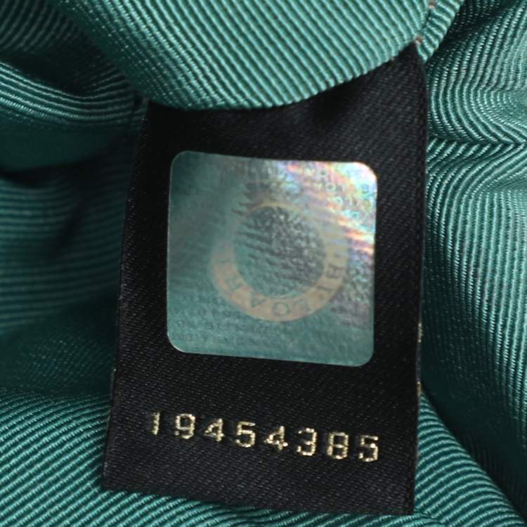 Pre Owned Bvlgari Lipstick Gold Python Leather Clutch