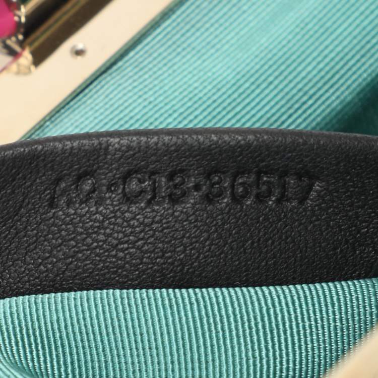 Pre Owned Bvlgari Lipstick Gold Python Leather Clutch