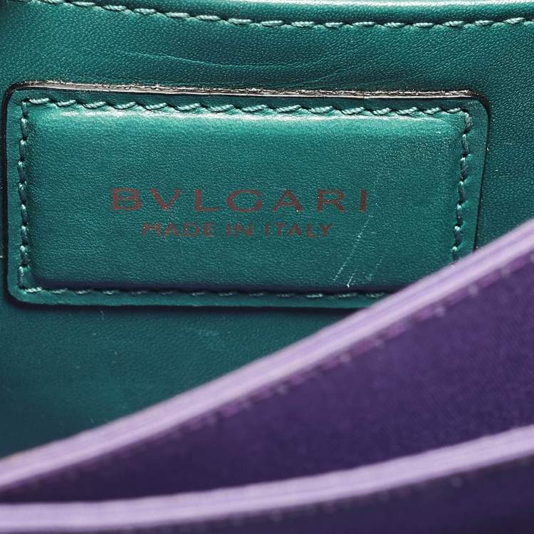 Pre Owned Bvlgari Serpenti Forever Green Leather Top Handle Bag