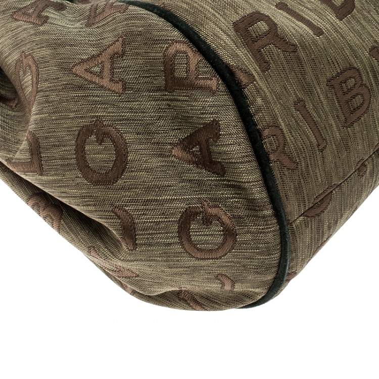 Pre Owned Bvlgari Multicolor Fabric and Suede Signature Tote