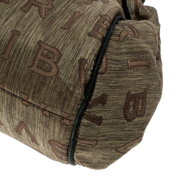 Pre Owned Bvlgari Multicolor Fabric and Suede Signature Tote