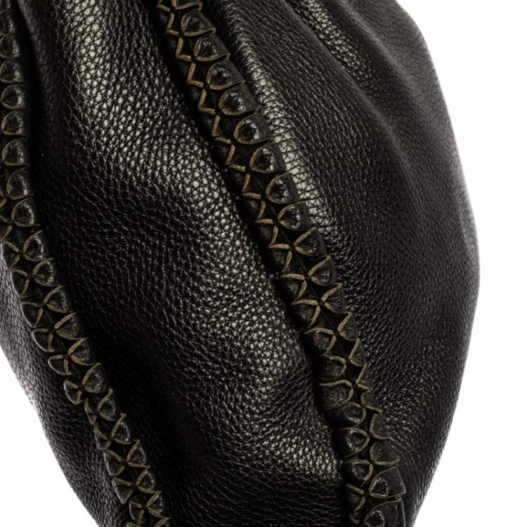Pre Owned Bvlgari Black Leather Twistino Tina Shopper Tote