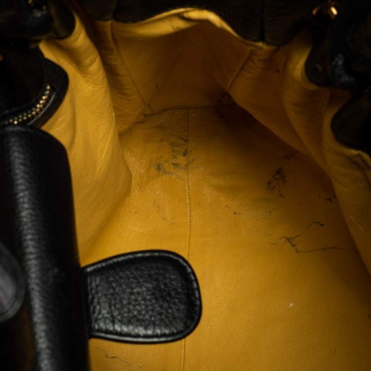 Pre Owned Bvlgari Black Leather Twistino Tina Shopper Tote