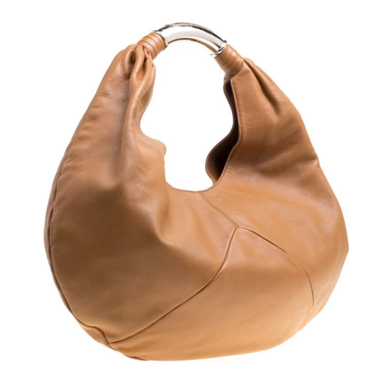 مملوكة مسبقًا Bvlgari Brown Leather Hobo
