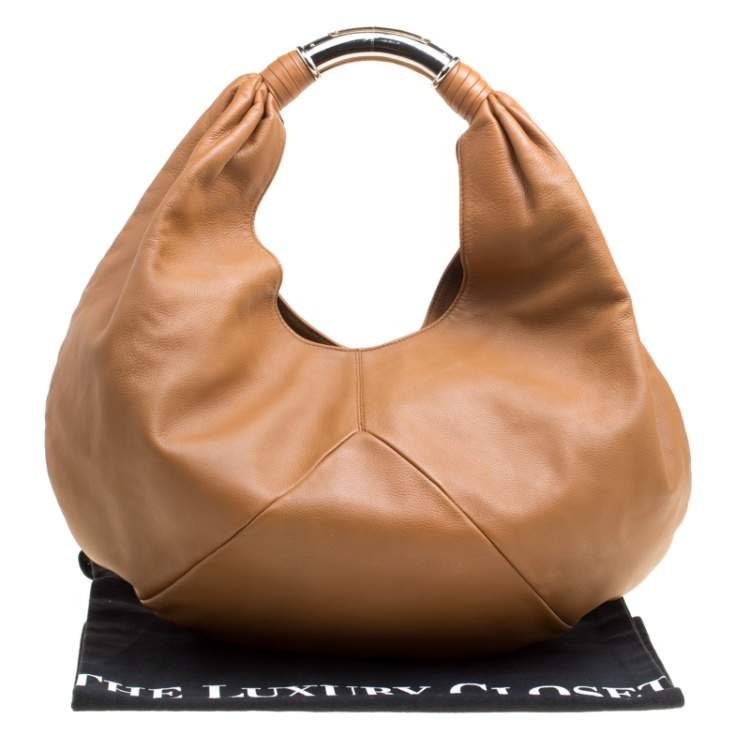 مملوكة مسبقًا Bvlgari Brown Leather Hobo