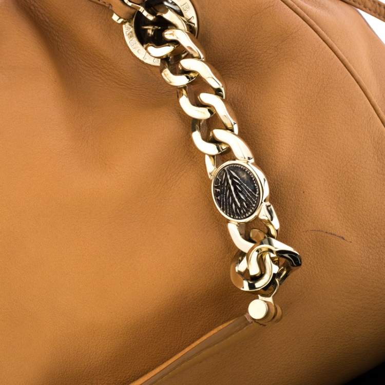 Pre Owned Bvlgari Beige Leather Bonton Tote