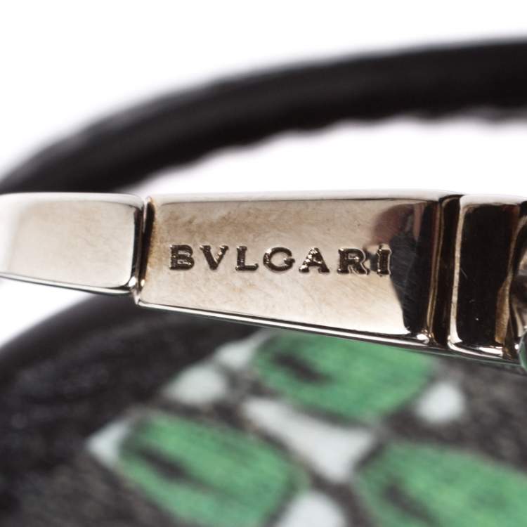 Pre Owned Bvlgari Black Printed Canvas Tote
