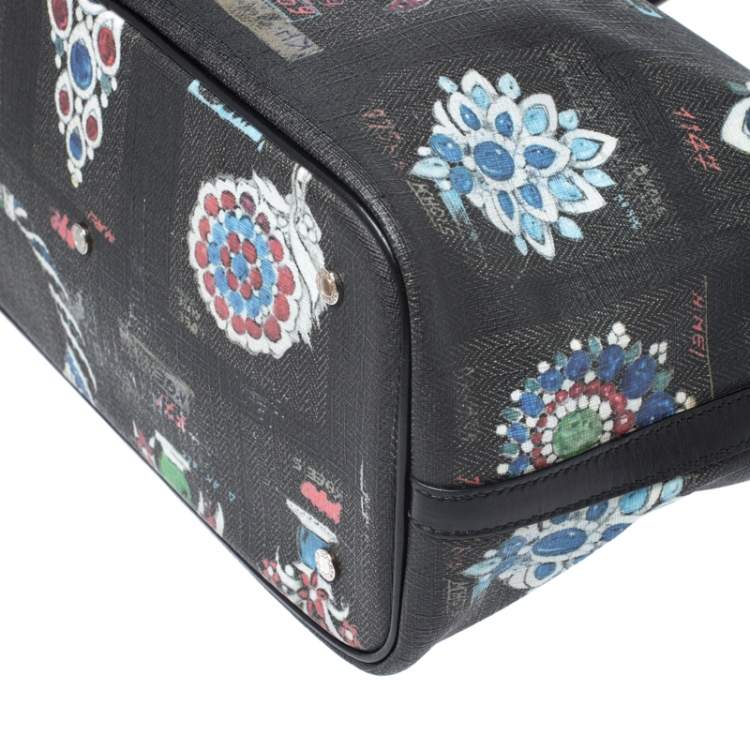 Pre Owned Bvlgari Black Printed Canvas Tote