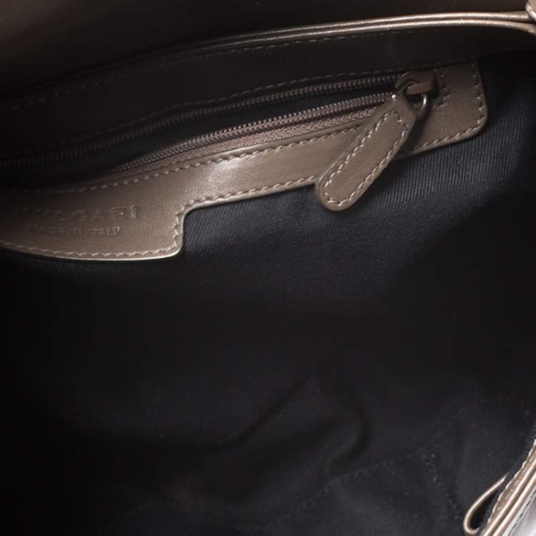 مملوكة مسبقًا Bvlgari Olive Green Leather Chandra Crossbody Bag