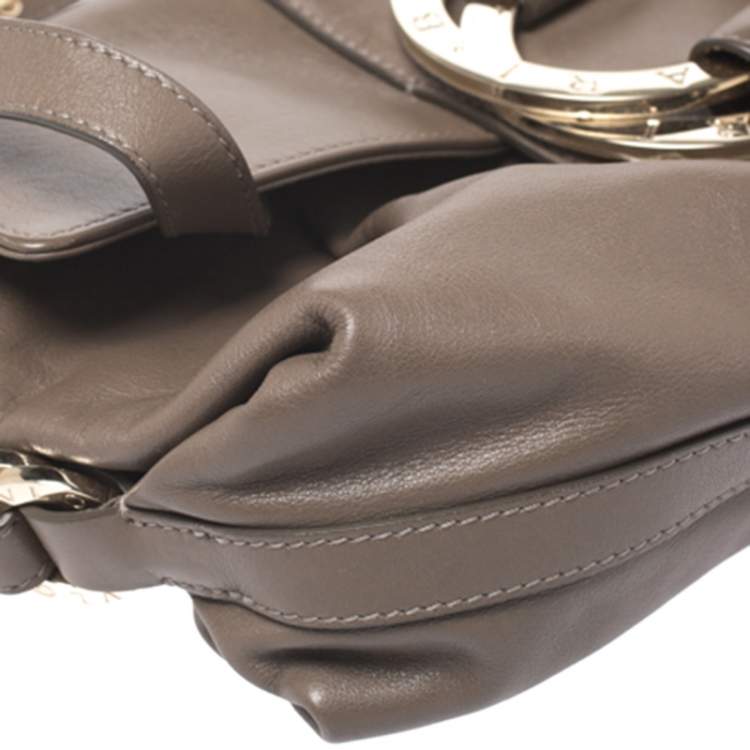 مملوكة مسبقًا Bvlgari Olive Green Leather Chandra Crossbody Bag